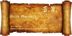 Bulk Marcell névjegykártya
